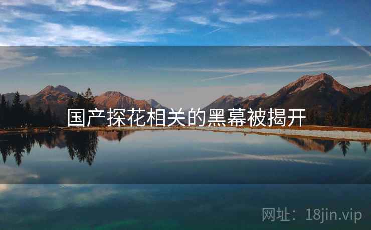 国产探花相关的黑幕被揭开