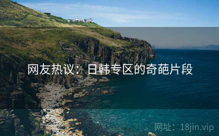 网友热议:日韩专区的奇葩片段