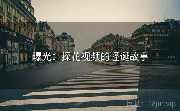 曝光:探花视频的怪诞故事 曝光:探花视频的怪诞故事