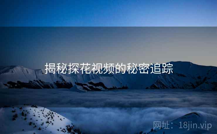 揭秘探花视频的秘密追踪
