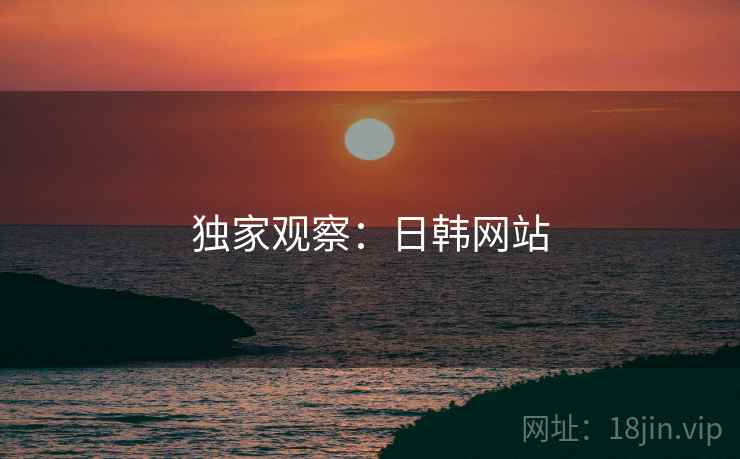 独家观察:日韩网站